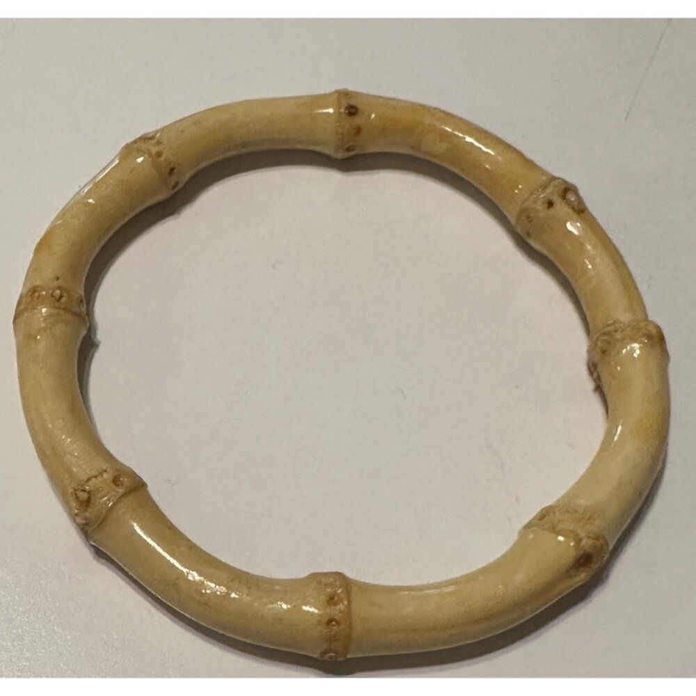 bamboo bangle Tiki retro rockabilly style bracelet Wood Boho Earth